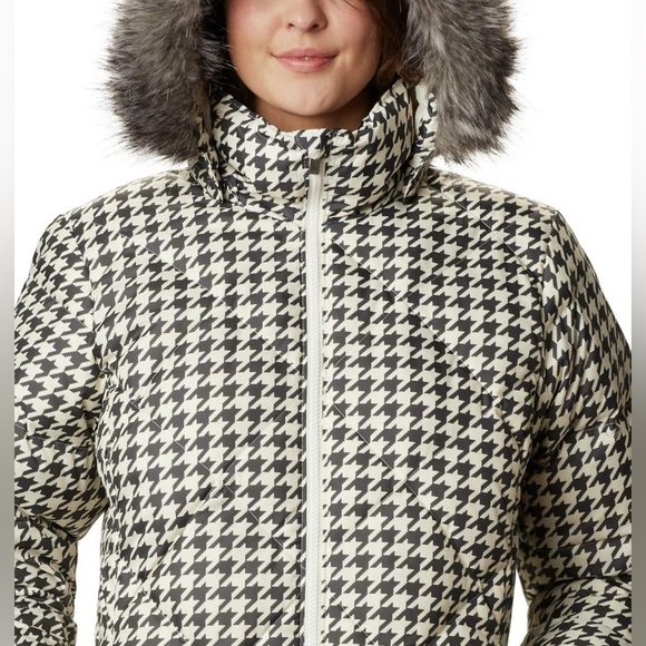 NEW! Columbia Houndstooth Icy Heights ii Puffer Down Jacket SZ S - Picture 5 of 15